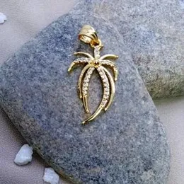 Gold Plated New medium spider Pendant with white stone For Women.