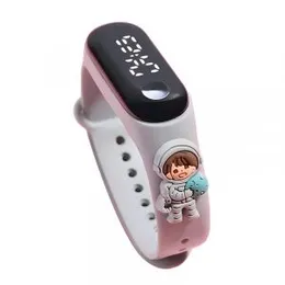 Children's digital LED watch with a Cartoon-themed Silicone Strap.