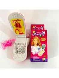 Princess Girls Sparkle Pink Mobile Phone Flip Toy Phone With Music