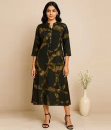 Black with Gold yellow Lego Frock 05