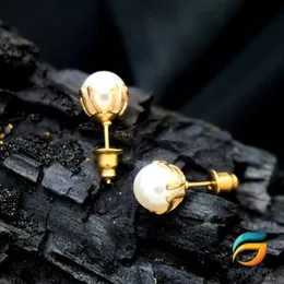 White Pearl Earrings for Women 06mm, 08mm, 10mm Fashion Earrings.