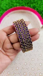 clip stone Handmade bangle..