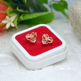 Gold Plated Colour Stud Earring For Women.