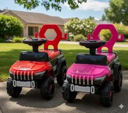 NGC Kids Ride-On Push Car â Red & Pink | Steering Wheel, Backrest & Durable Wheels