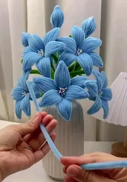 Handcrafted Pipe Cleaner Flower Bouquet â 3 Large Colorful Artificial Flowers for Vase, Home Decor, Room Decoration, Craft Stems, Gift Idea