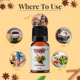 Masala Drops Special Cinnamon | 100% Pure & Natural | Premium Quality - 10 ML| For Cooking, Baking, Desserts, Tea, Coffee, Black Coffee, Honey, Ap