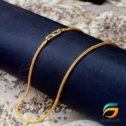 Gold Plated 02mm Fox Chain Guaranteed 18/24 inch Stylish Design For Women.