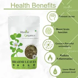ManHar Organics - Brahmi Herbal Leaves 100gm | Bacopa monnieri | for Tea, Hair Growth & Skin Care | Hair Scalp Treatment