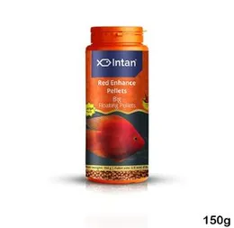 Intan Growel Red Enhance Pellets Big 150g (2.5mm Floating) Highly Nutritious Ornamental Fish Food for Parrot Fish & Other Red-Coloured Fish