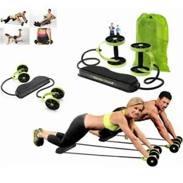Revoflex Xtreme Abdominal Trainer Home Gym Machine Ab Wheel Roller Sport Bodybuilding Revoflex Xtreme Dobule Wheels AB Roller Pull Rope Abdominal Trai