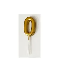 Happy Birthday Party Gold Shine Number Candle / Cake Decoration