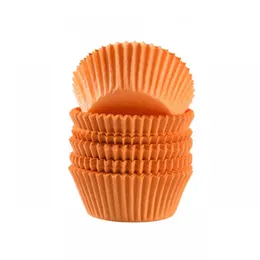 100pcs Orange Cupcake Baking Liners 9cm for Muffins & Cakes Durable and Non-Stick Premium Baking Cups