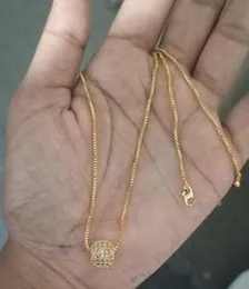 Gold plated fashion ball shaped pendent with chain