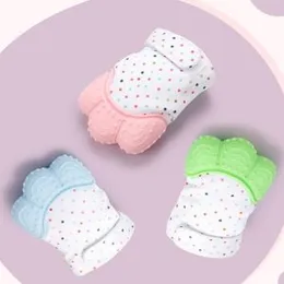 Baby Teething Mitten with Silicone Teether Pacifier Glove 1 PCS