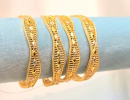 Dubai Fashion White Gold Bangles â New Arrival 2Pair