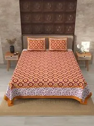 bedsheet double size with 2 pillow covers + free delivery