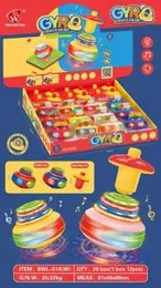 Gyro Magic Toy | Music and Lights Spinning | Colourful Top Toy for Kids Boys | Color May Vary | Birthday Gifts | Pack of 1