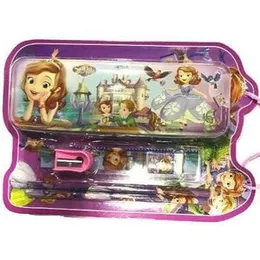 Kids Steel Compass Box With 2 Pencils Sharpener And Eraser School Equipment