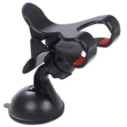 360 Rotating Universal Windshield Car Double Clip Mount Window / Desktop Suction Cup Holder Stand Cradle for Cell Phone GPS Devices.