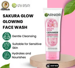 Garnier Sakura Glow Hyaluron Face Wash 100ml (Indonesia)