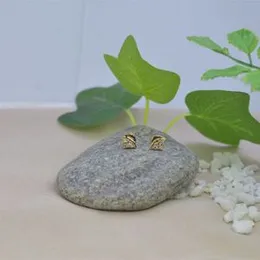 Gold Plated Crystal Stylised Cut Clip Stone Earrings