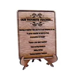Wooden Engraved Personalized Customized Gift Laser Engraved Cut With Stand School Functions Gift for Valuable Person Graduation Gift.
