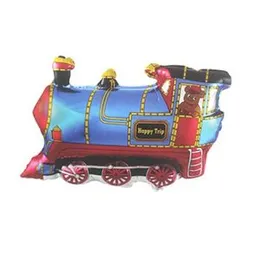 28" x 23" Foil Train Vehicle Balloon Happy Birthday Party product