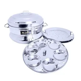 Stainless Steel Idly Maker Idli Panai with 2 Idly Plates