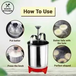 DoughMasterâ¢ Stainless Steel Manual Donut Press, Donut Maker Dispenser Dropper Stainless Steel DONUTS, Doughnuts MAKER & Stand Manual Dispenser with