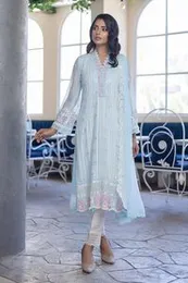 Sky Blue Floral Embroidered Pakistani Salwar Suit.......