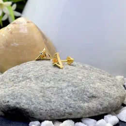 Gold Plated Triangle Stud Earring For Women.