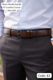 Men's Needle Buckle PU Leather Casual Men Belt