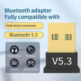 USB Bluetooth 5.3 Adapter Wireless Dongle for PC & Laptop â Plug & Play Bluetooth Receiver & Transmitter, Multi-Device Support, Backward Compatible 