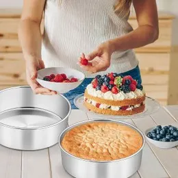 Cake Tray High Quality 3pcs Aluminum Cake Baking Tray Set