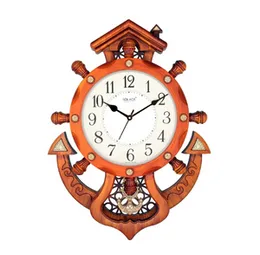 Solace Wall Clock IND-5786 anchor-shaped  Quartz Analog Plastic Battery 21x17 Inch Decorative