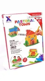 Pastoral Town DIY 3D Puzzle 25 Pcs - 3D Color Matching