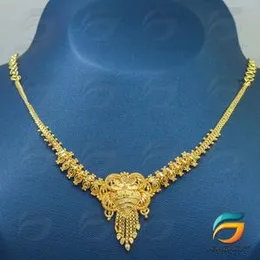 Admiring Gold Plated Beaded  Droplet Short Thali Chain For Women.