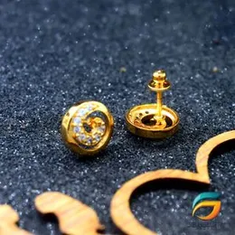 Gold Plated Derana Earrings For Ladies With White Stone Fashion Stylish Rich Look Earring For Women.