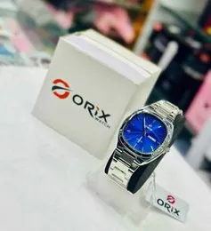 Orix Casual Fashion Premium Date Electric Blue Dial Mens Watch