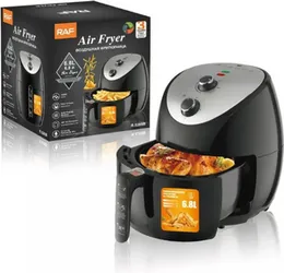RAF Air Fryer R.5285B 6.8L 1500W - Mechanical Control 80-200Â°C 360Â° Hot Air Non-Stick Basket Multi-Purpose Healthy Fryer