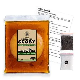 Peepal Farm Products Kombucha Scoby Liquid Natural Probiotic Culture And Starter Black Tea 100% Natural, No Preservative Keto-Friendly, Low Sugar, Veg