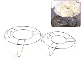 2pcs Stainless Steel Pot Steaming Rack Round Durable Multi-Purpose Steam Tray Cookware Stock Cooking Stand Kitchen Accessories