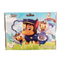 5 Pcs Paw Petrol Foil Balloon Pack - Themed Birthday Party Balloons for Kids - Party Decorations Pow Patrol Design