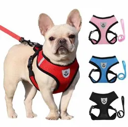 Cat Dog Pet Harness with Leash Small Pet Puppy Dog Harness Set Breathable Nylon Reflective Mesh Dog Harness