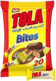 NestlÃ© Tola Bites Pouch, Crispy Wafer Covered With Caramel And Milk Chocolate Bar 8g (20 Bars) FROM DUBAI (SAM)