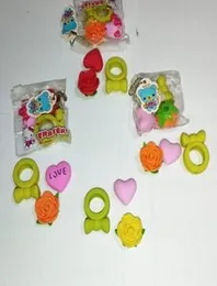 The art bundle fruits vegetable eraser /rubber For kids - Multi color