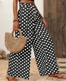 SHEIN LUNE Polka Dots Print Wide Leg Pants  Size - XL