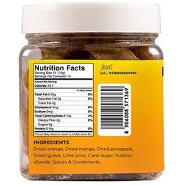 Goosebumps Masala Tropical Fruits | Dehydrated Citrus Fruits Mix - Orange, Mango, Guava & Pineapple | Chatpata Dried Fruits Healthy Snack for Kids