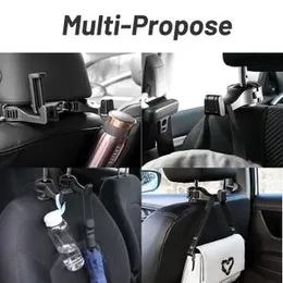 Car Seat Headrest Hook With Phone Holder Storage Organization Hooks Vehicle Purse Bags Hangers Multinational Mobile Interior Accessories Backrest Clip