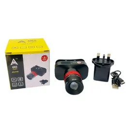 Aiko Super Rechargeable Head Light AS-618 1W-3W - Weatherproof USB Lithium Battery Head Mounted LED Lamp 4-6Hr Runtime